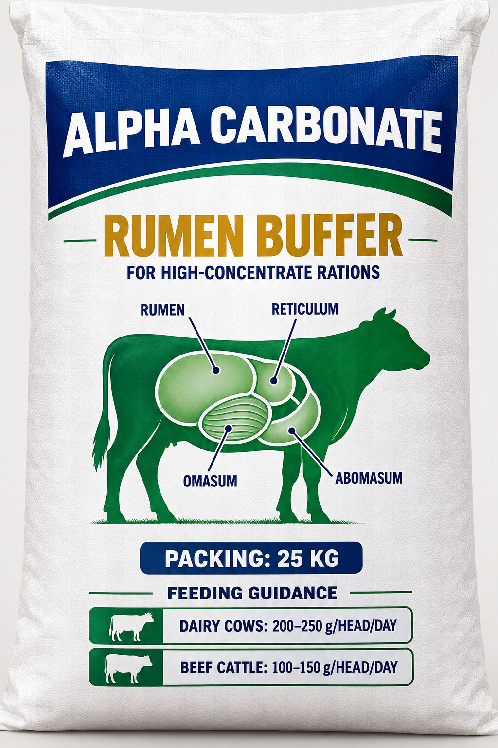 Alpha Carbonate rumen buffer for dairy and beef cattle