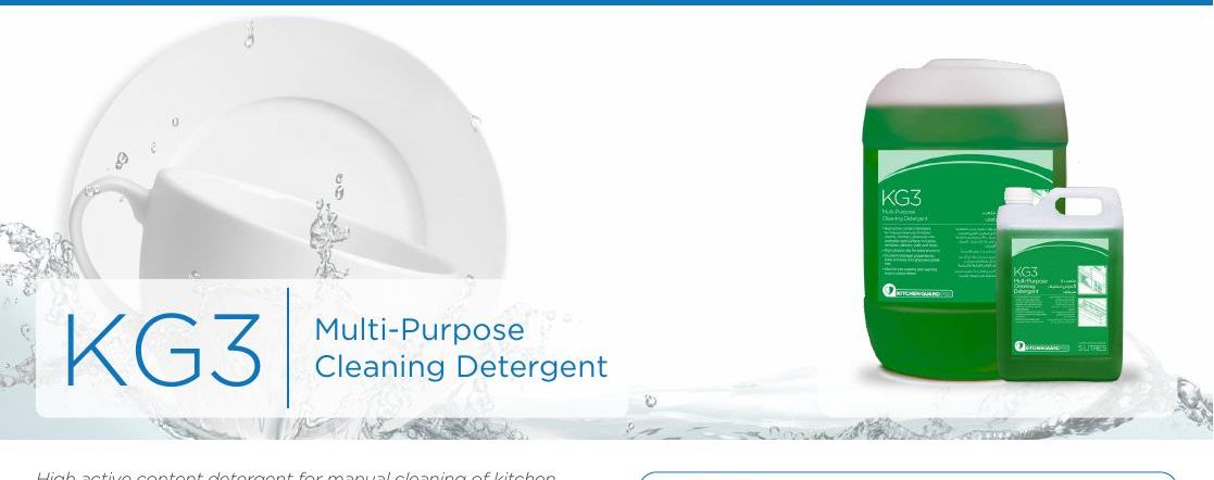 KG3 Multi-Purpose Cleaning Detergent pictured in REZA manual