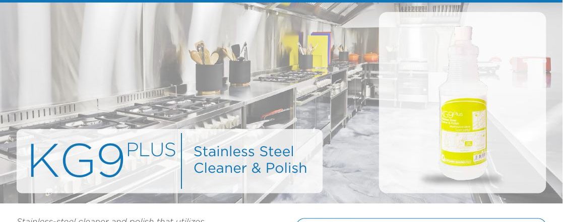 KG9 PLUS Stainless Steel Cleaner & Polish pictured in REZA manual